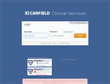 Tablet Screenshot of clinicalservices.canfieldsci.com